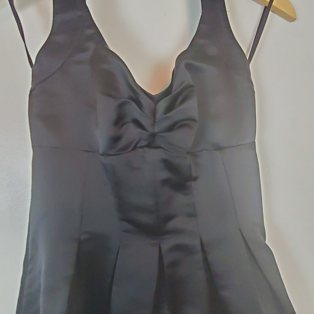 Moda international black silk halter dress EUC - Picture 6 of 8